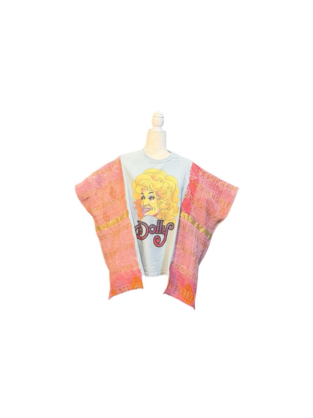 Handcrafted Upcycled Dolly Parton Kantha Tunic NWT One Size - Picture 6 of 8